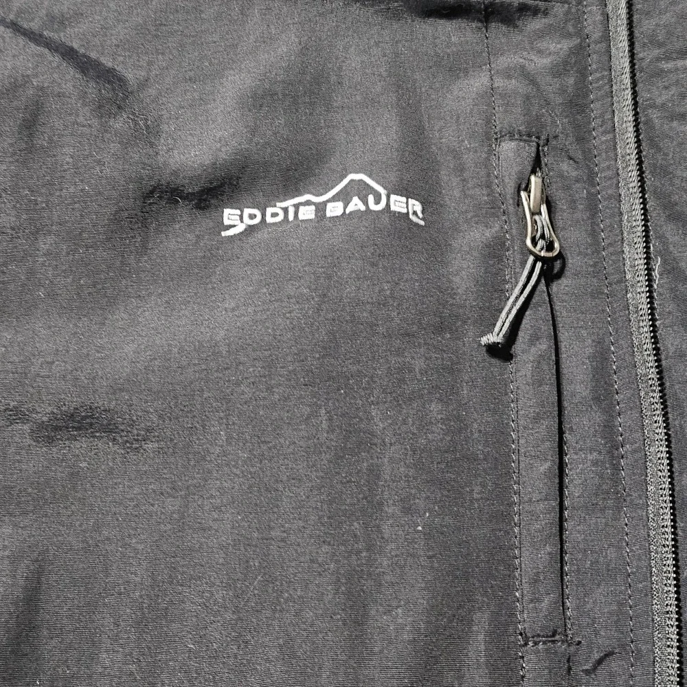 Eddie Bauer Nylon Work Jacket Sherpa Fleece Lined Rain & Wind Resistant Men's Lg